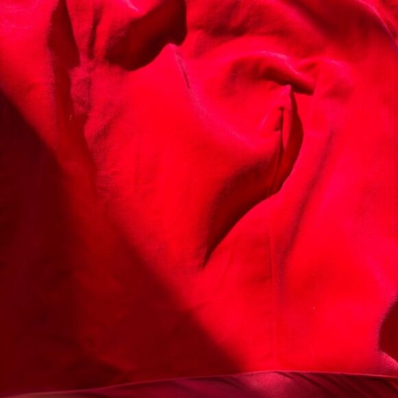 Vintage Handmade Red Dress, Elegant Long Sleeve Gown, Diamond in the Rough - Picture 8 of 8